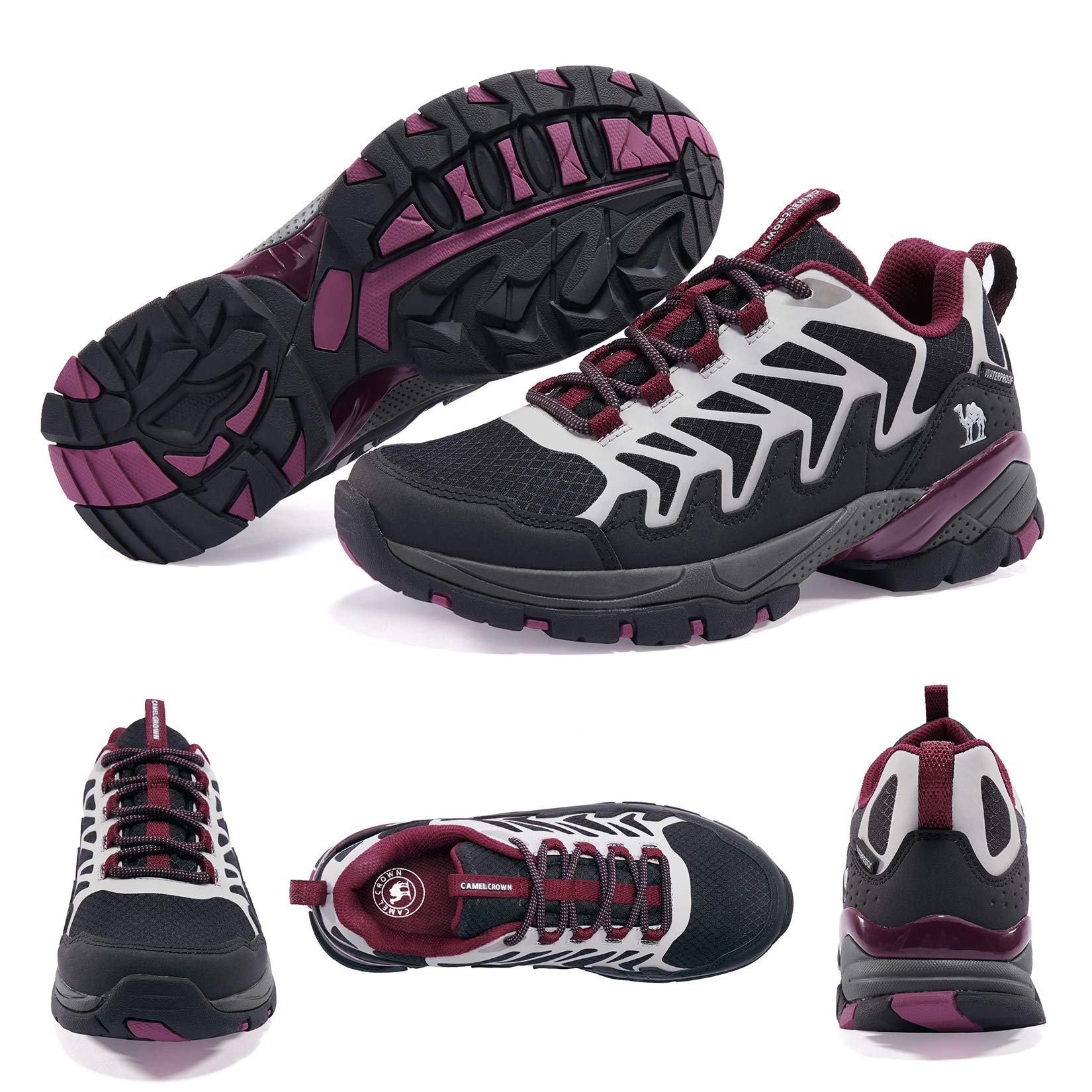 CAMELSPORTS Women's Waterproof Hiking Shoes - Lightweight Non-Slip Trail Running Sneakers for Trekking, Walking & Outdoor Adventures | Breathable Comfort for Hiking, Camping & Travel