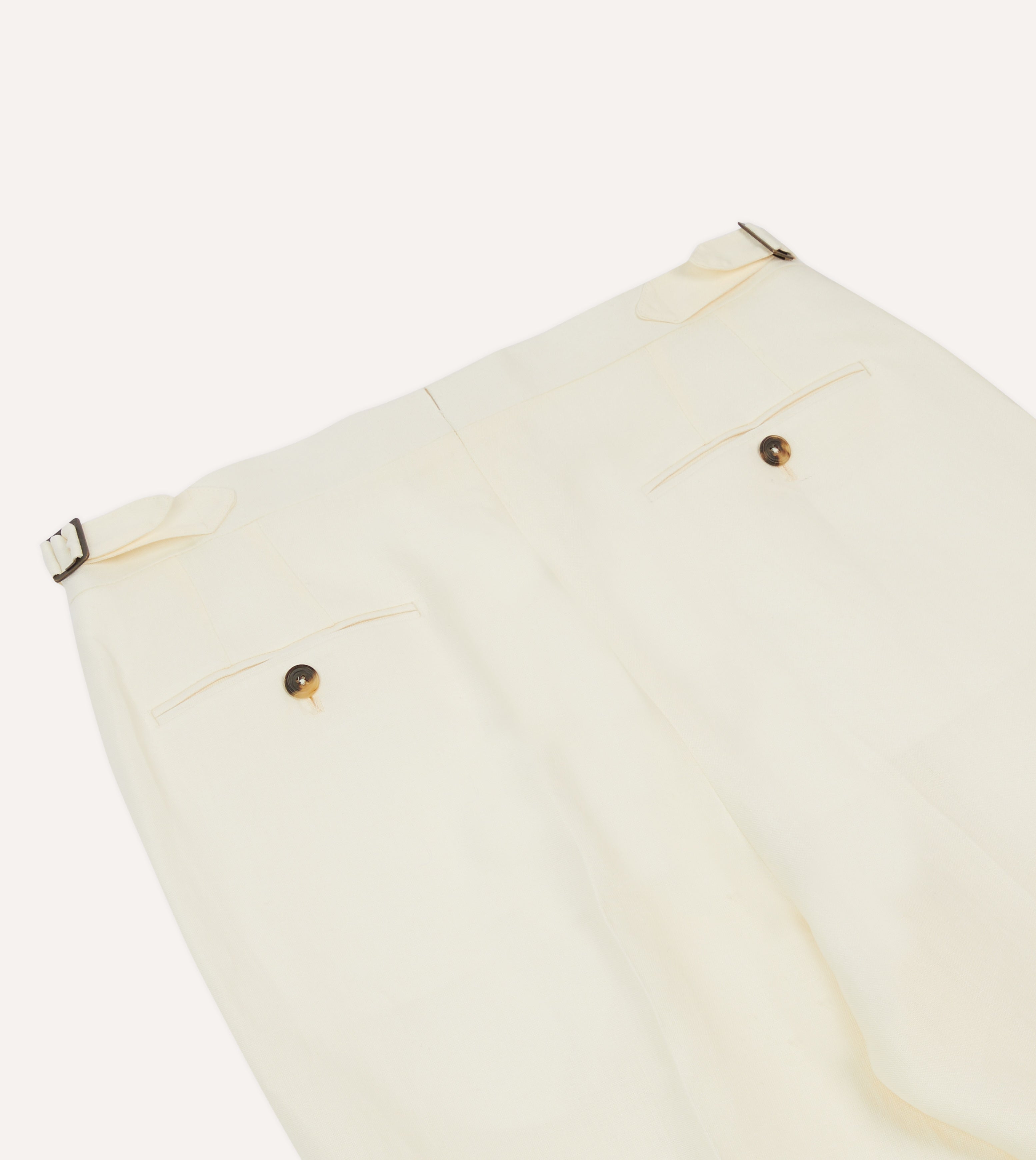 Premium Ecru Irish Linen Single Pleat Trousers for Men - Breathable & Comfortable Summer Pants for Office, Travel & Casual Wear