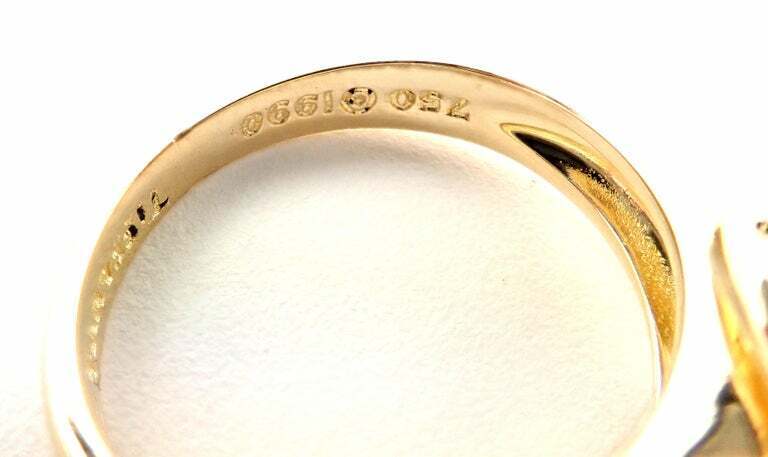 Authentic Tiffany & Co 18K Yellow Gold Diamond Signature X Band Ring for Women - Luxury Wedding, Anniversary & Engagement Jewelry Gift
