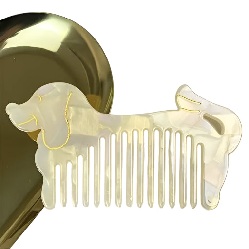 Gildie Playful Paws Pet Grooming Comb - Gentle Deshedding Brush for Dogs & Cats - Reduce Shedding & Tangles - Perfect for Daily Grooming at Home or Professional Use