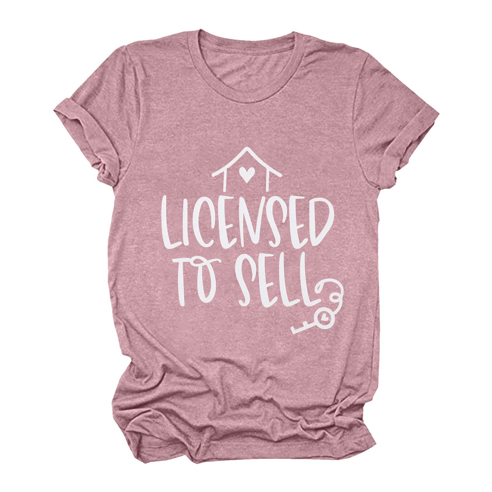 Women's Short Sleeve Round Neck Printed Letter Graphic Casual Blouse - Stylish T-Shirt Top for Everyday Wear, Date Night & Office Outfits