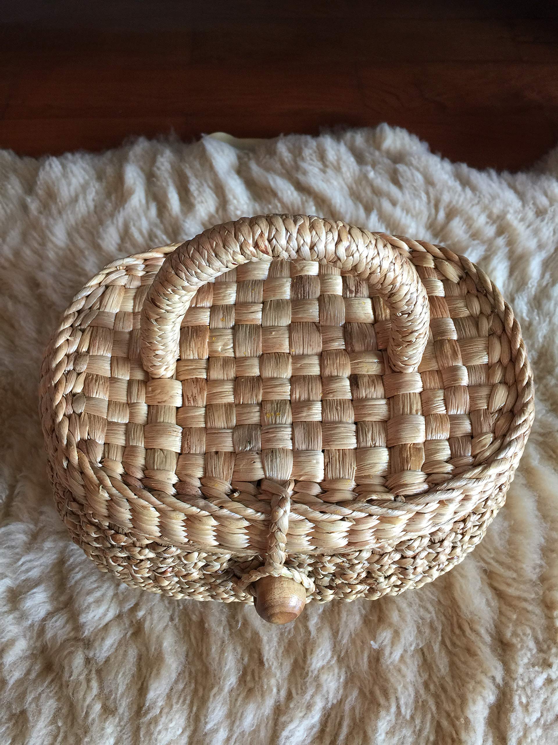 Handwoven Straw Purse for Women - Natural Eco-Friendly Mini Tote & Bucket Bag - Beach Bag, Summer Fashion Accessory, Picnic & Shopping Companion