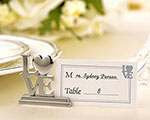100-Pack Silver LOVE Letter Wedding Name Card Place Stands - Bulk Set for Wedding, Anniversary & Engagement Parties - Perfect for Table Seating, Reception Decor, and Bridal Shower Events