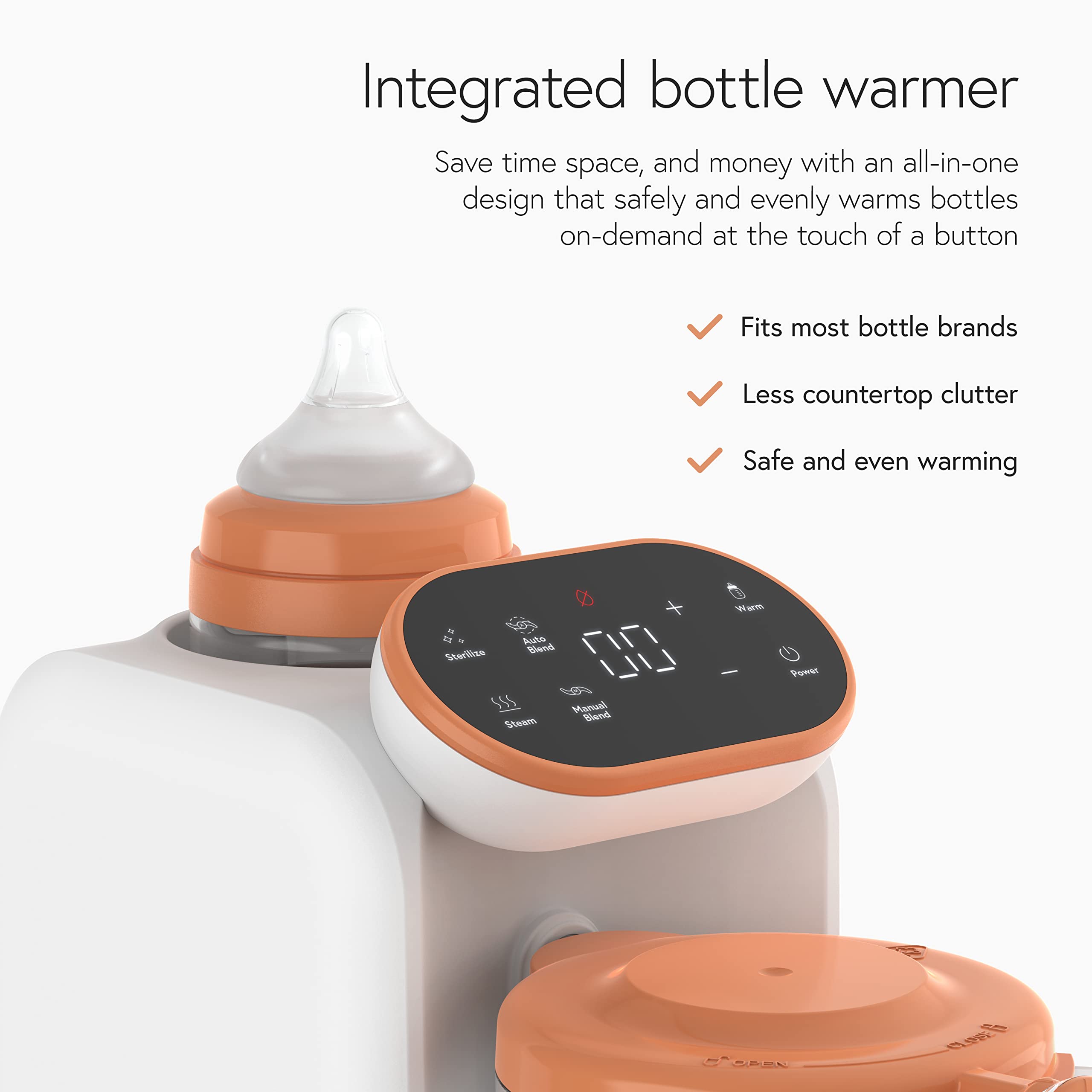 Quark 5-in-1 Baby Food Maker - Electric Baby Food Processor with Steamer, Blender & Bottle Warmer - Self-Cleaning & Dishwasher Safe - BPA-Free Baby Food Prep for Homemade Purees & Toddler Meals - Perfect for Daycare, Travel & Quick Meal Prep