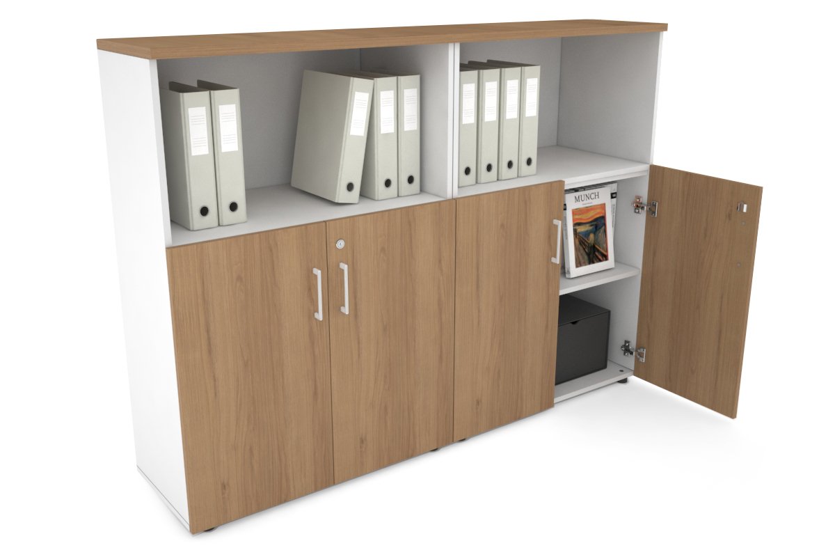 Medium Storage Cupboard with Small Doors - 1600W x 1170H x 350D - Perfect for Uniform Storage in Offices, Schools & Retail Stores