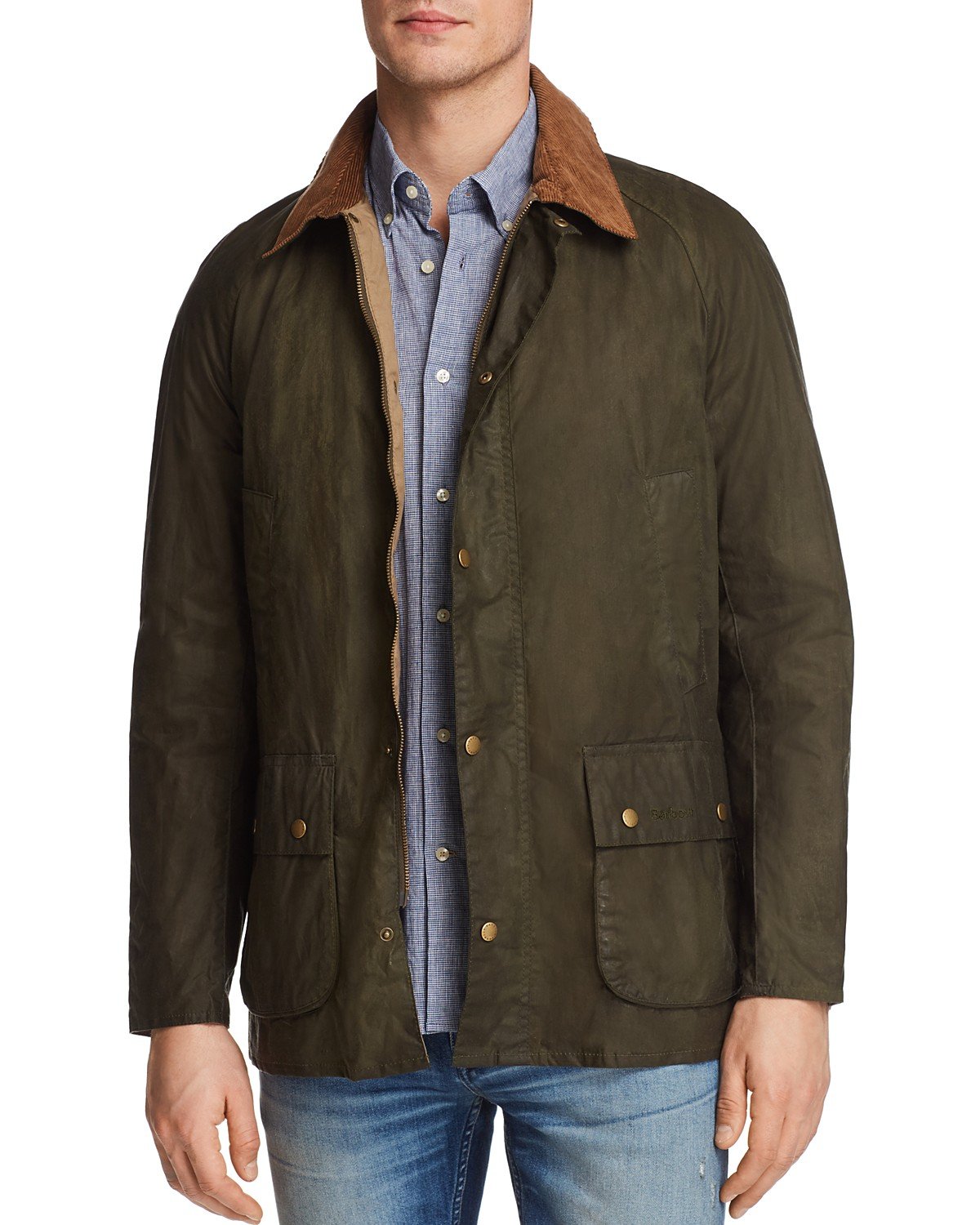 Barbour Men's Ashby Waxed Cotton Jacket - Waterproof Cold Weather Winter Coat for Outdoor Activities & Casual Wear
