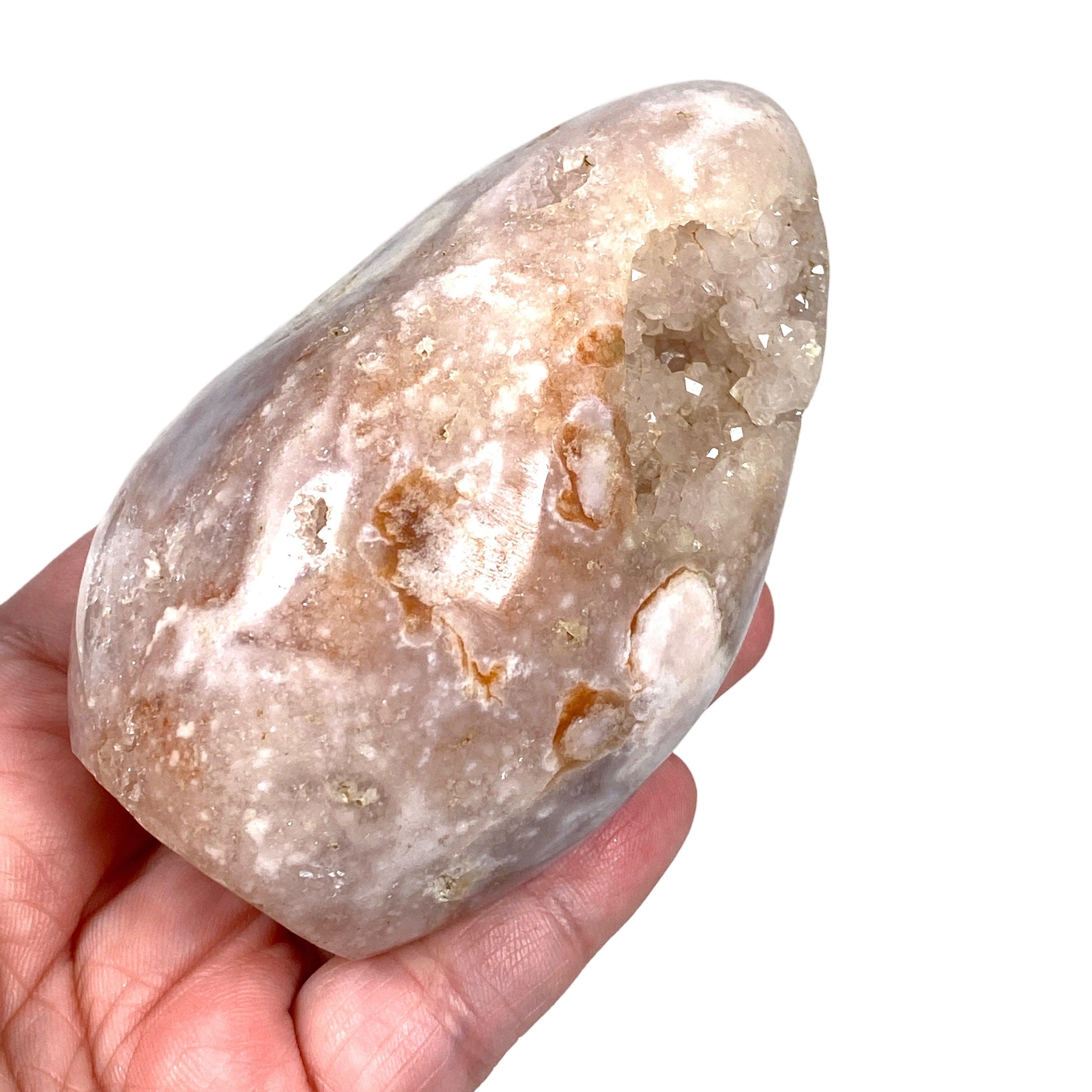 Natural Pink Amethyst Flower Agate Freeform Stone - Healing Crystal for Meditation, Yoga & Home Decor - PAFF 18