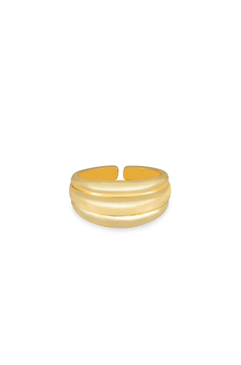 Golden Memory Adjustable Ring for Women - Vintage Stackable Band Jewelry Gift for Anniversary, Birthday & Valentine's Day - Perfect for Everyday Wear & Special Occasions