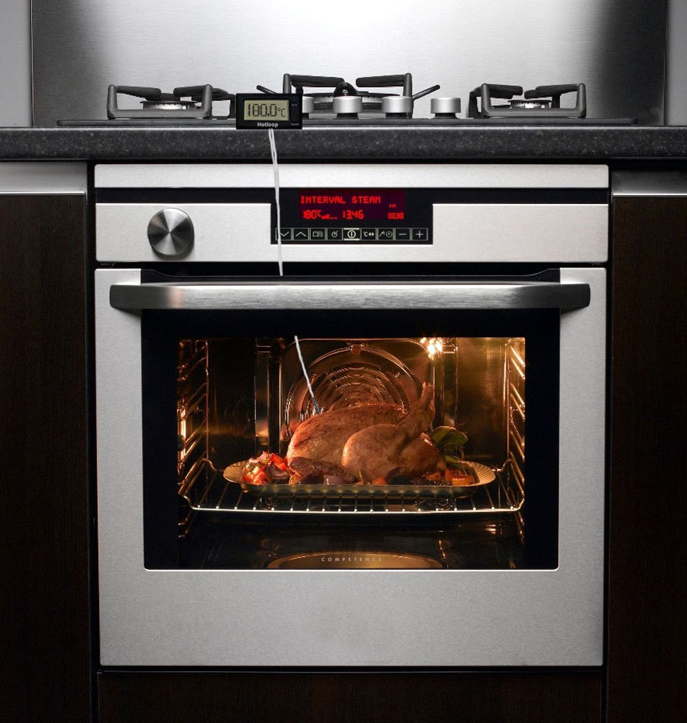 Digital Oven Thermometer with LCD Display - Heat Resistant up to 572°F/300°C - Perfect for Baking, Grilling, and Cooking - Kitchen Essential for Home Chefs