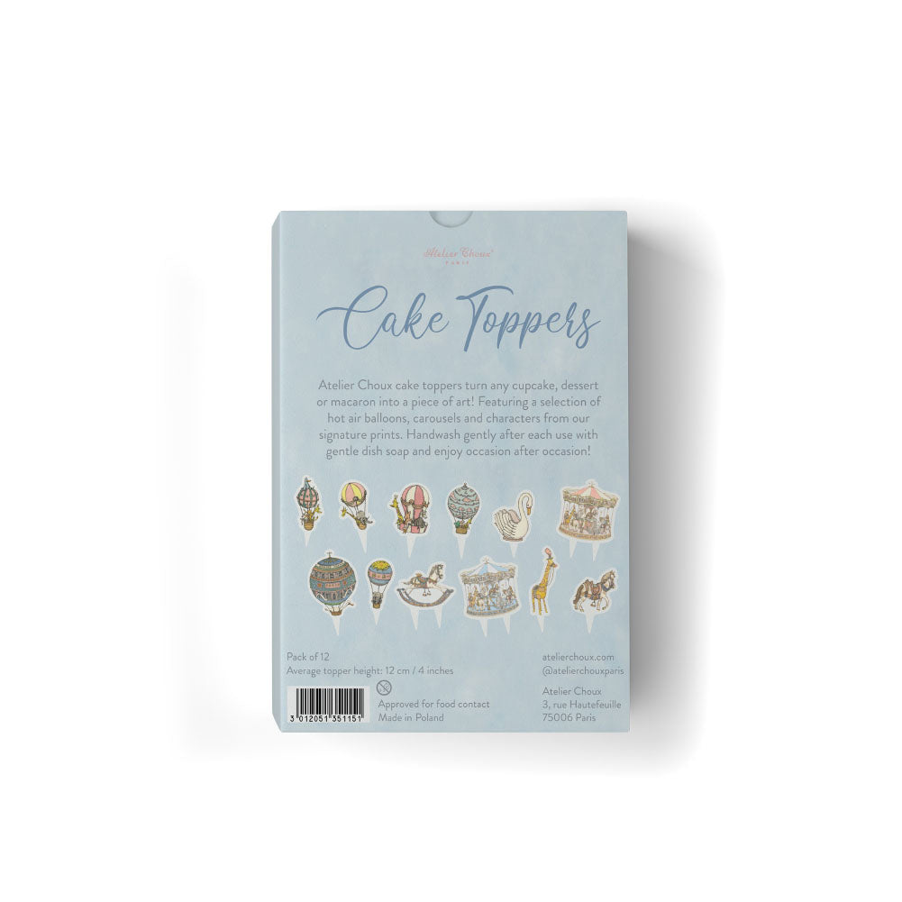 Atelier Choux Mini Cake Toppers - Elegant French-Inspired Baby Shower & Birthday Cake Decorations for Special Occasions
