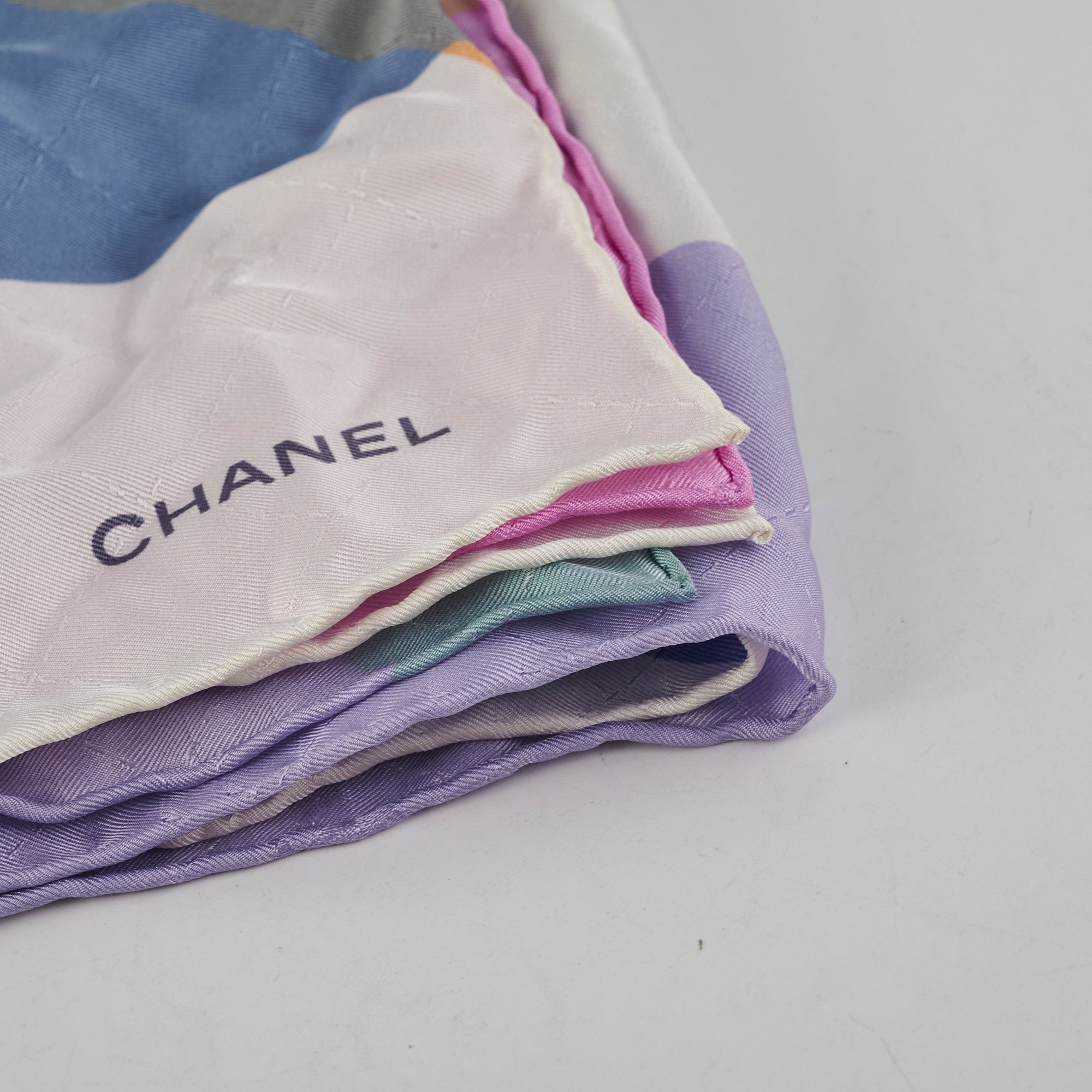 Chanel Multicolor CC Logo Silk Scarf for Women - Luxury Fashion Accessory for Outfits, Gifts & Special Occasions