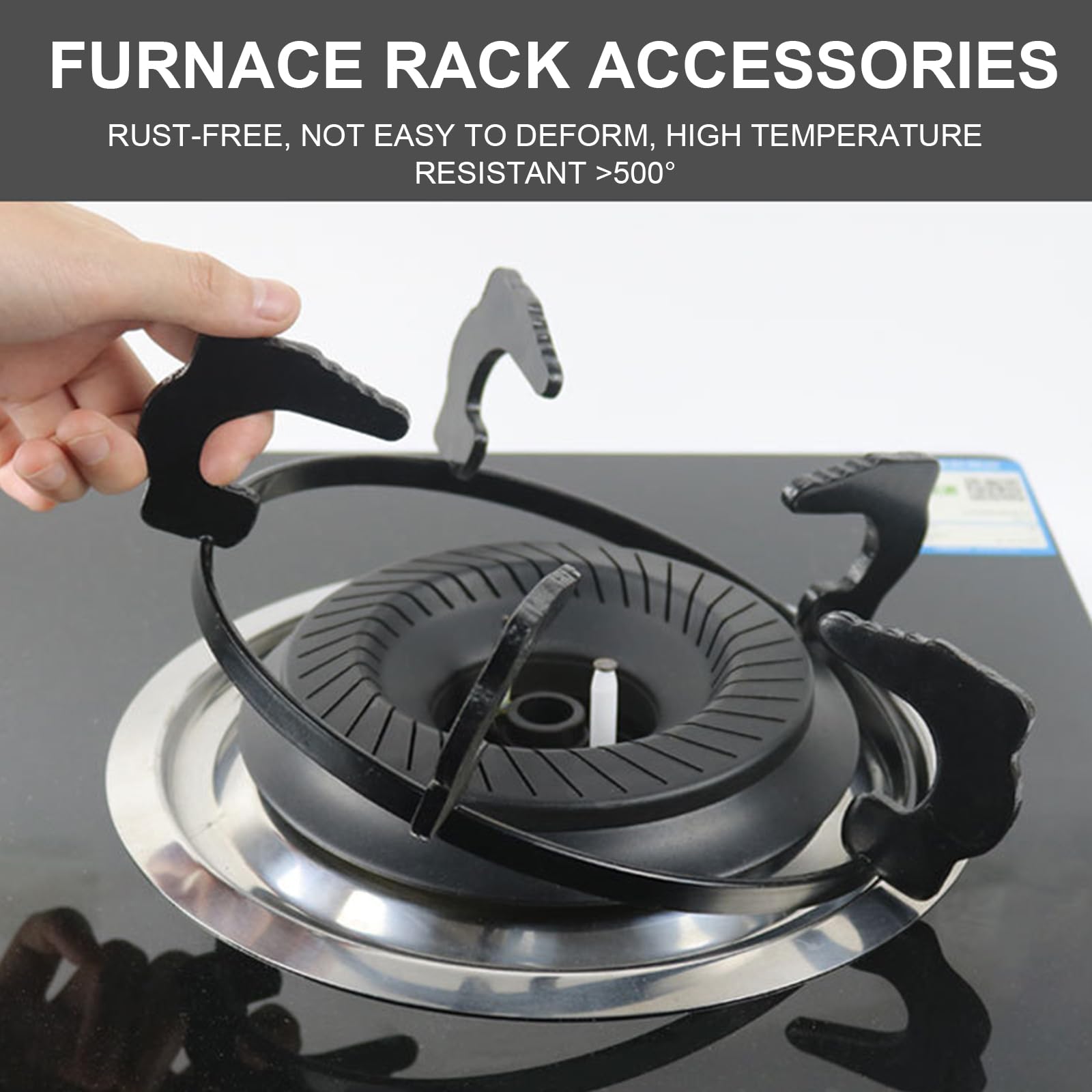 Non-Slip Iron Wok Support Rings - 20.2cm Sturdy Cooking Stand for Woks & Pots - Perfect for Stovetop, Gas Burner & Outdoor Cooking