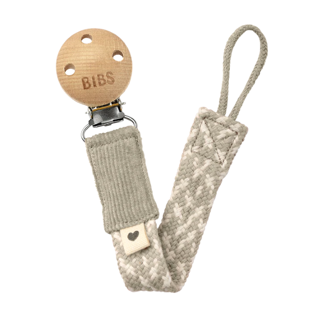 Baby Pacifier Clip with Braided Design - Sand & Ivory - Secure Paci Holder for Infants & Toddlers - Perfect for Strollers, Car Seats & On-the-Go Parenting