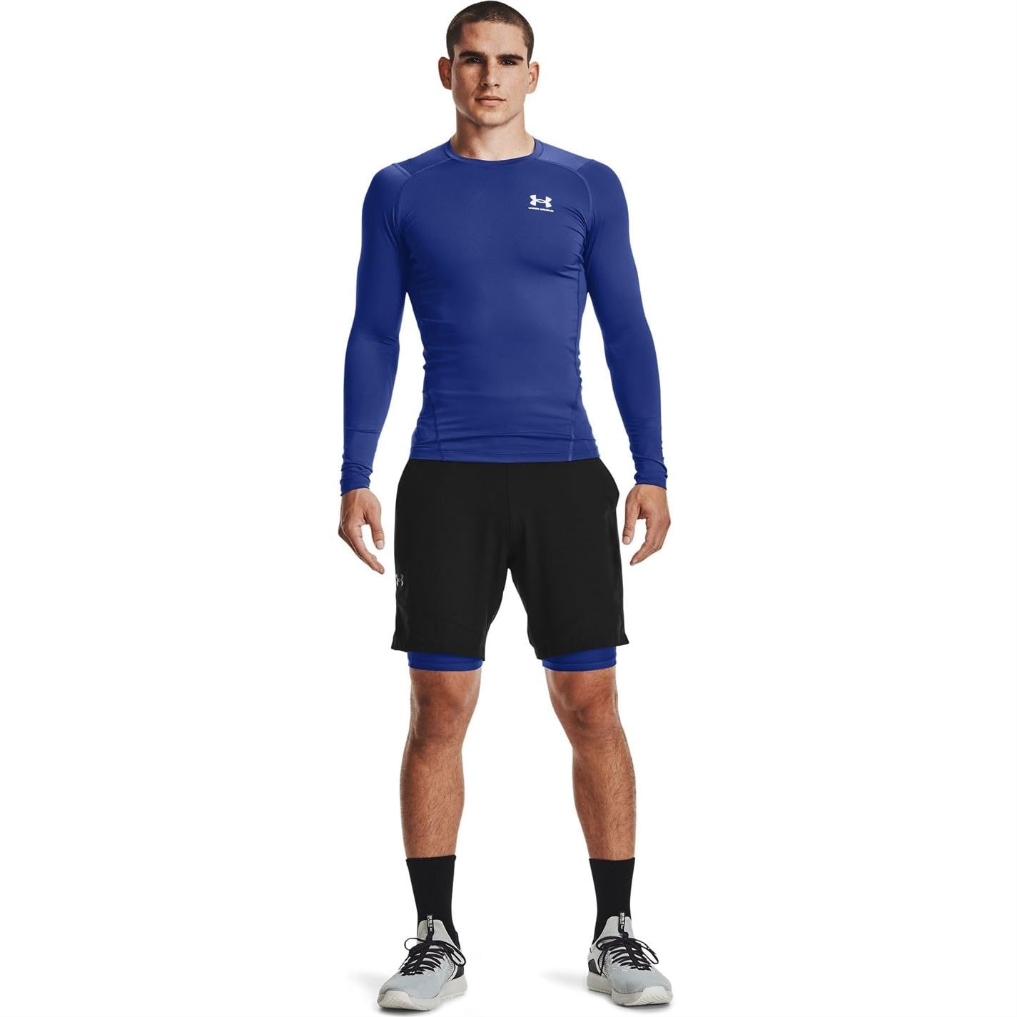 Under Armour Men's HeatGear Compression Workout Shorts - Moisture-Wicking & Breathable for Running, Gym & Sports Training