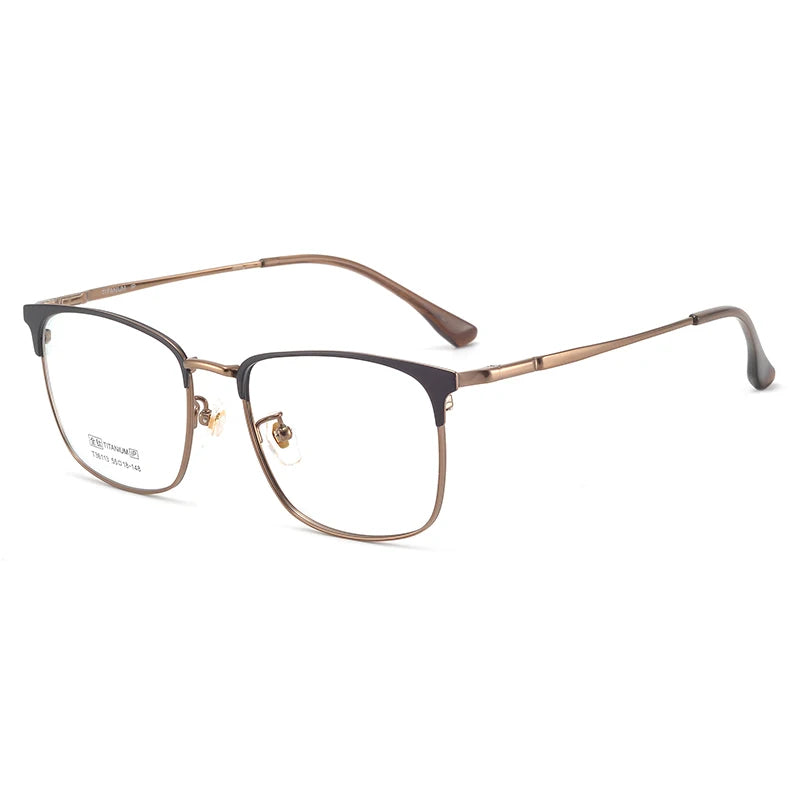 Bclear Unisex Full Rim Square Titanium Eyeglasses 36113 - Lightweight Durable Frame for Men & Women - Perfect for Reading, Work, and Everyday Fashion