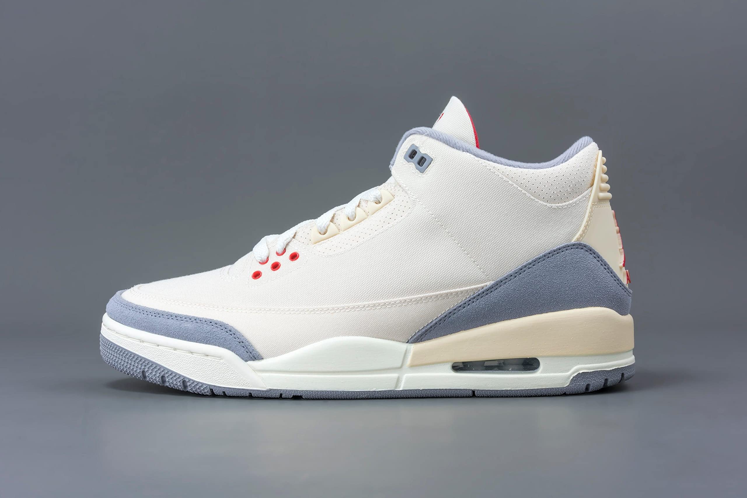 Nike Air Jordan 3 Retro Muslin Men's Basketball Shoes DH7139-100 - Premium White & Cement Grey Sneakers for Casual Wear, Street Style & Basketball Games