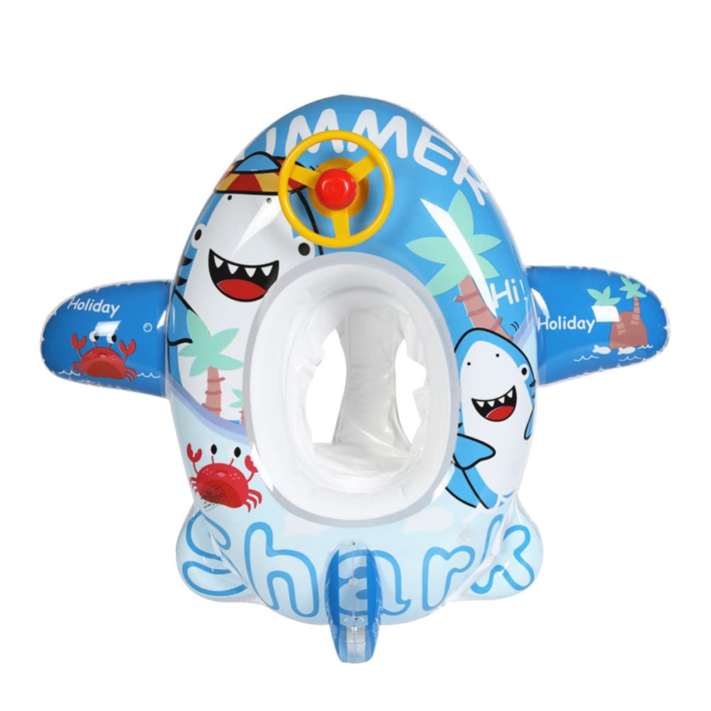 **Zerodeko Shark Inflatable Pool Float for Kids - Cartoon Baby Swimming Ring, Toddler Floaties & Swim Tube - Fun Summer Water Toy for Ages 1-6 - Perfect for Beach, Pool Parties & Backyard Swimming**