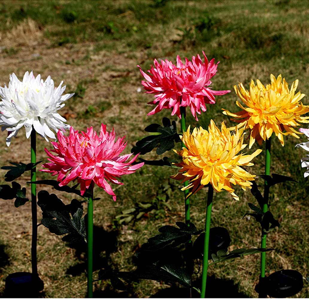 YIMISHION 2 Pack Solar Garden Lights - Waterproof Outdoor LED Sunflower Solar Lights for Patio, Lawn, Yard & Pathway Decor | Perfect for Garden Lighting, Landscape Accents & Nighttime Safety (Pink/White)