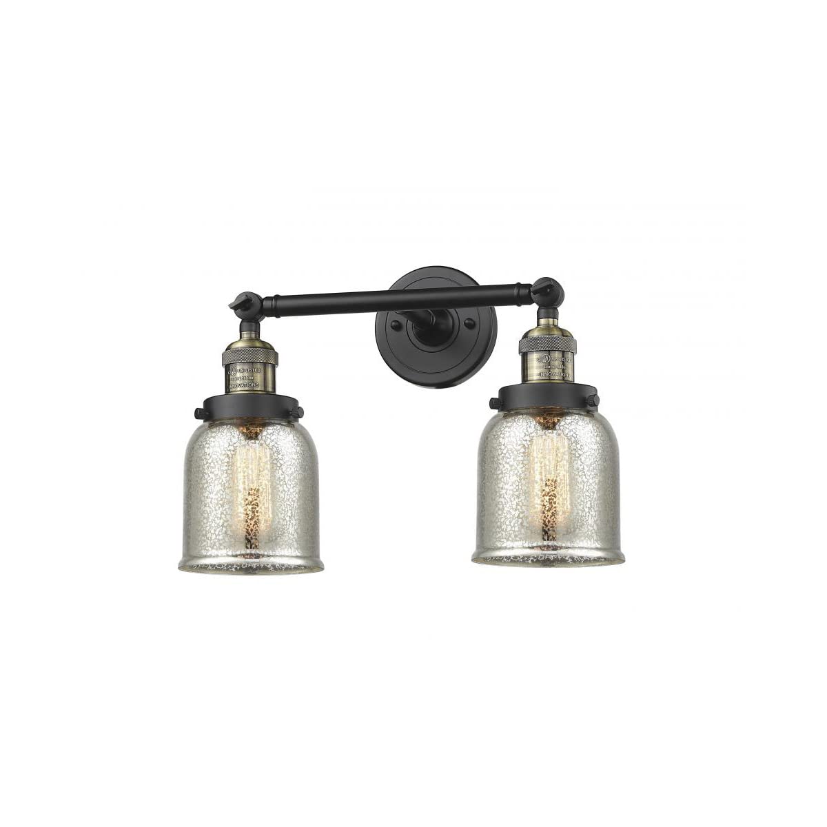 Innovations 208-BAB-G58-LED 2-Light Vintage Dimmable LED Bathroom Vanity Light Fixture in Black Antique Brass - Perfect for Bathroom, Powder Room and Vintage Home Decor Lighting