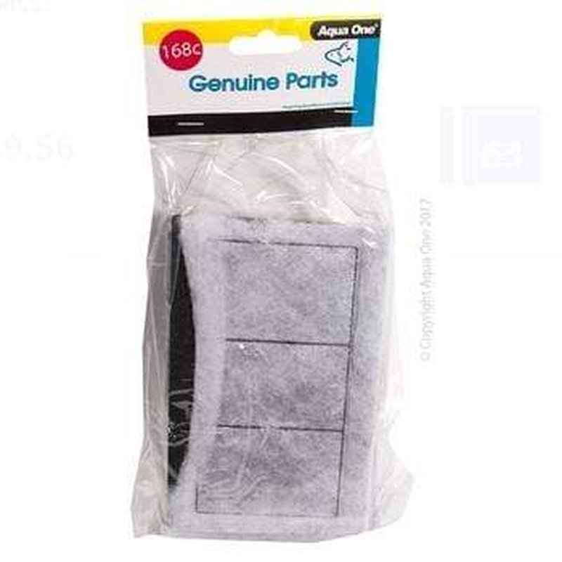 Aqua One Carbon Cartridge 3pk for Aquariums - Replacement Filter Media for LifeStyle 127, 157, 190 Fish Tanks - Improves Water Clarity & Removes Impurities - Perfect for Freshwater & Saltwater Aquariums