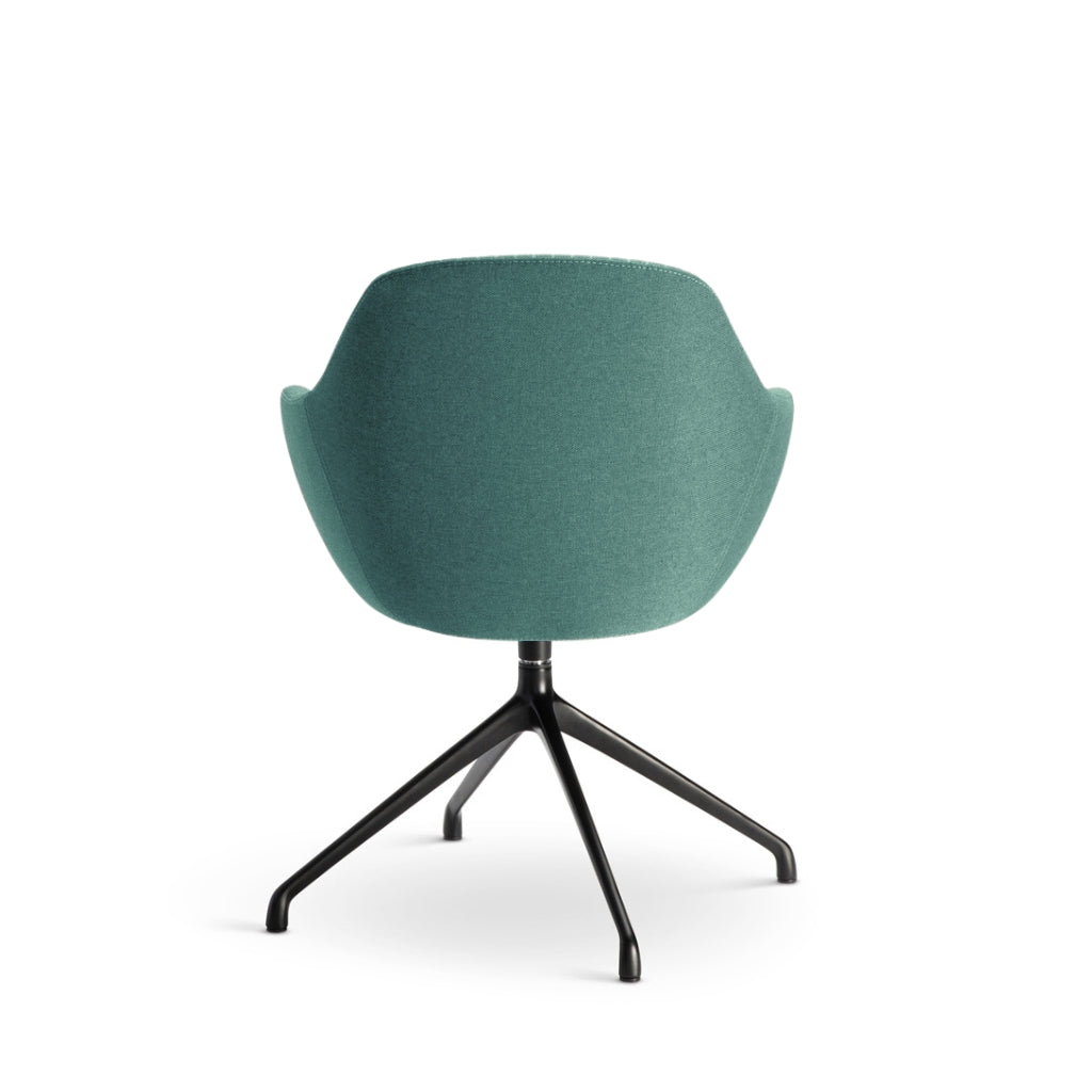 Modern Ava Chair with Black Iron Base - Stylish Dining Room & Office Chair for Home & Workspace