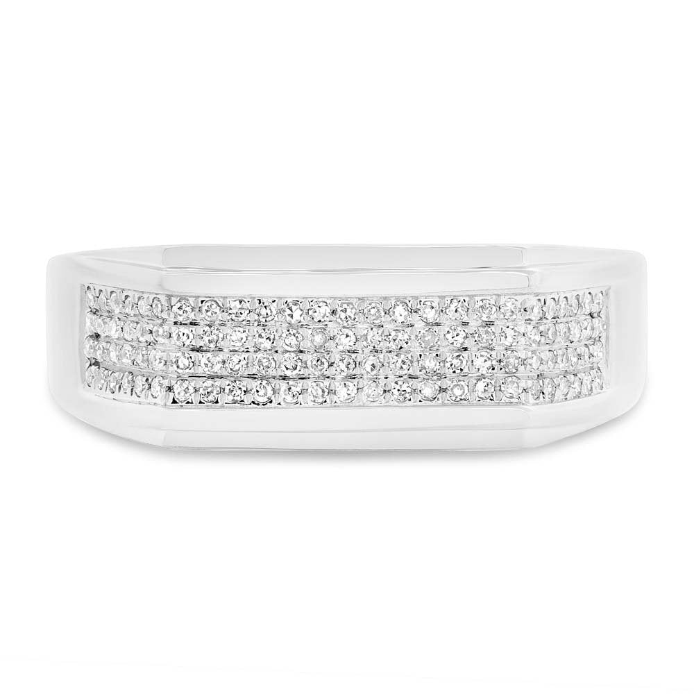 14KT Gold 0.24 CTW Diamond Men's Fashion Ring - Elegant Wedding Band, Anniversary Gift & Everyday Jewelry for Men
