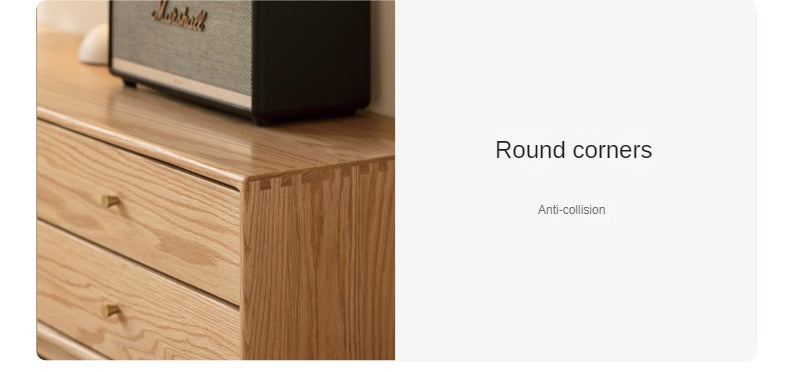 Solid Oak Wood TV Stand with Rattan Doors - Stylish Media Console for Living Room, Bedroom, or Home Theater