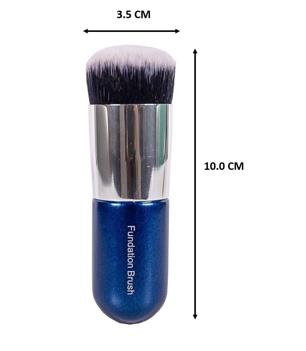 Khelni Professional Makeup Brush Set - Soft Bristle Foundation & Blush Powder Brush (Blue) for Flawless Face Makeup Application | Perfect for Daily Use, Contouring & Professional Makeup Kits