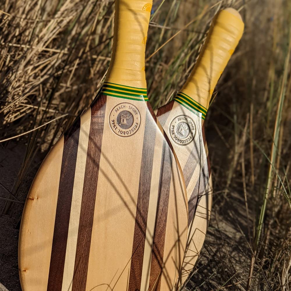 Premium Frescobol Beach Paddles - Authentic Brazilian Edition for Beach Sports & Outdoor Fun