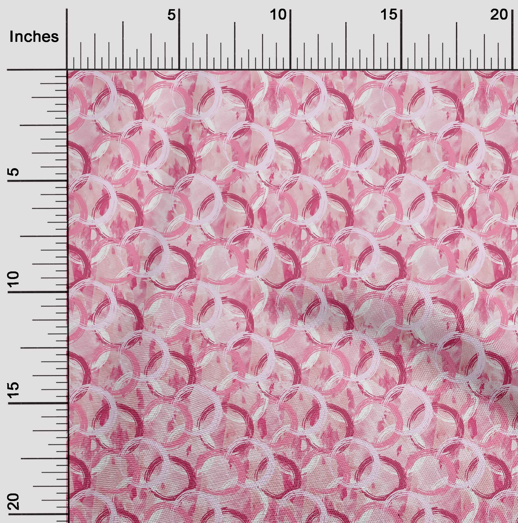 Velvet Pink Abstract Print Fabric by The Yard - 58 Inch Wide Soft Dress Material for DIY Fashion, Home Decor & Upholstery | Premium Quality 633