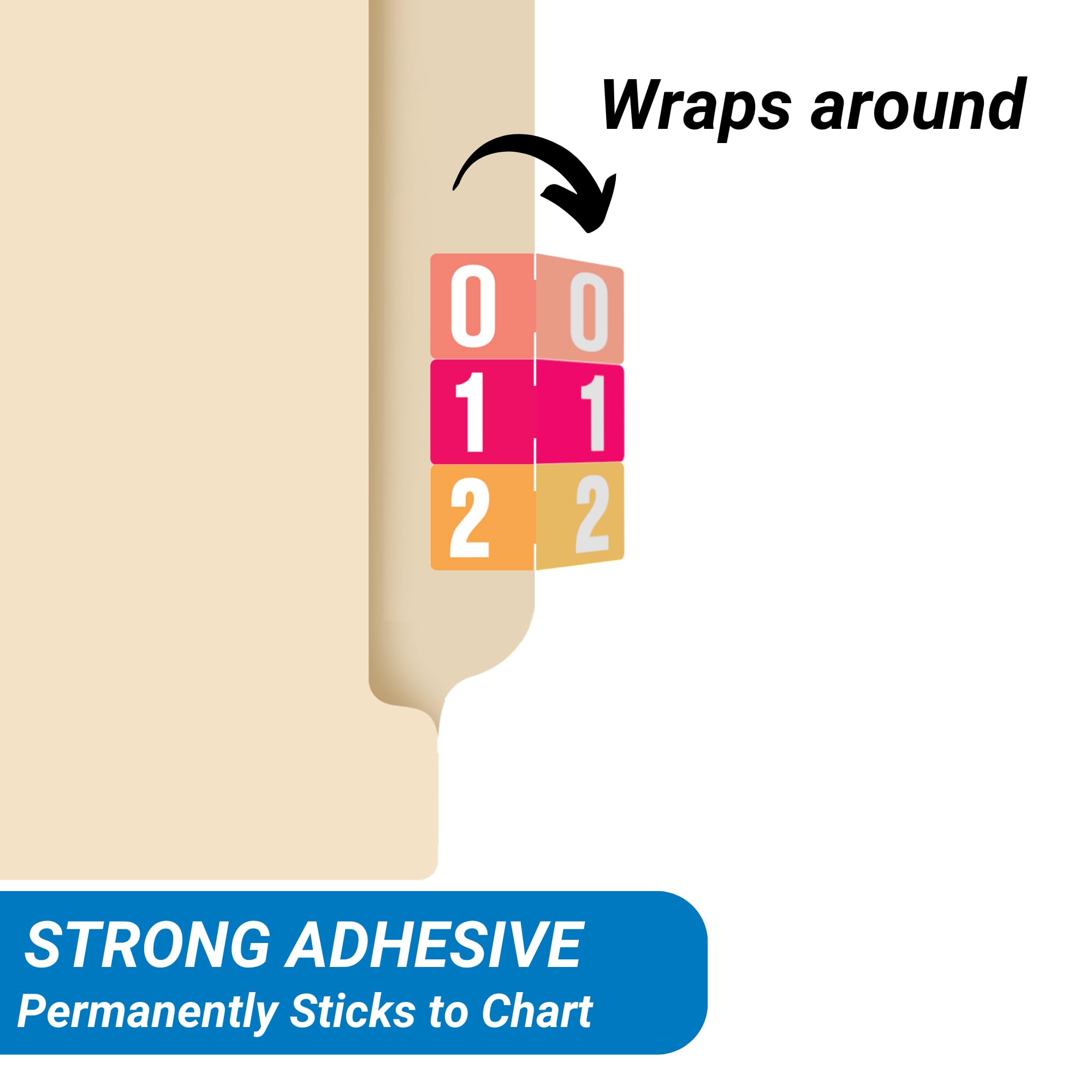 TAB Products Fluorescent File Folder Labels - #7, Purple, 1/2