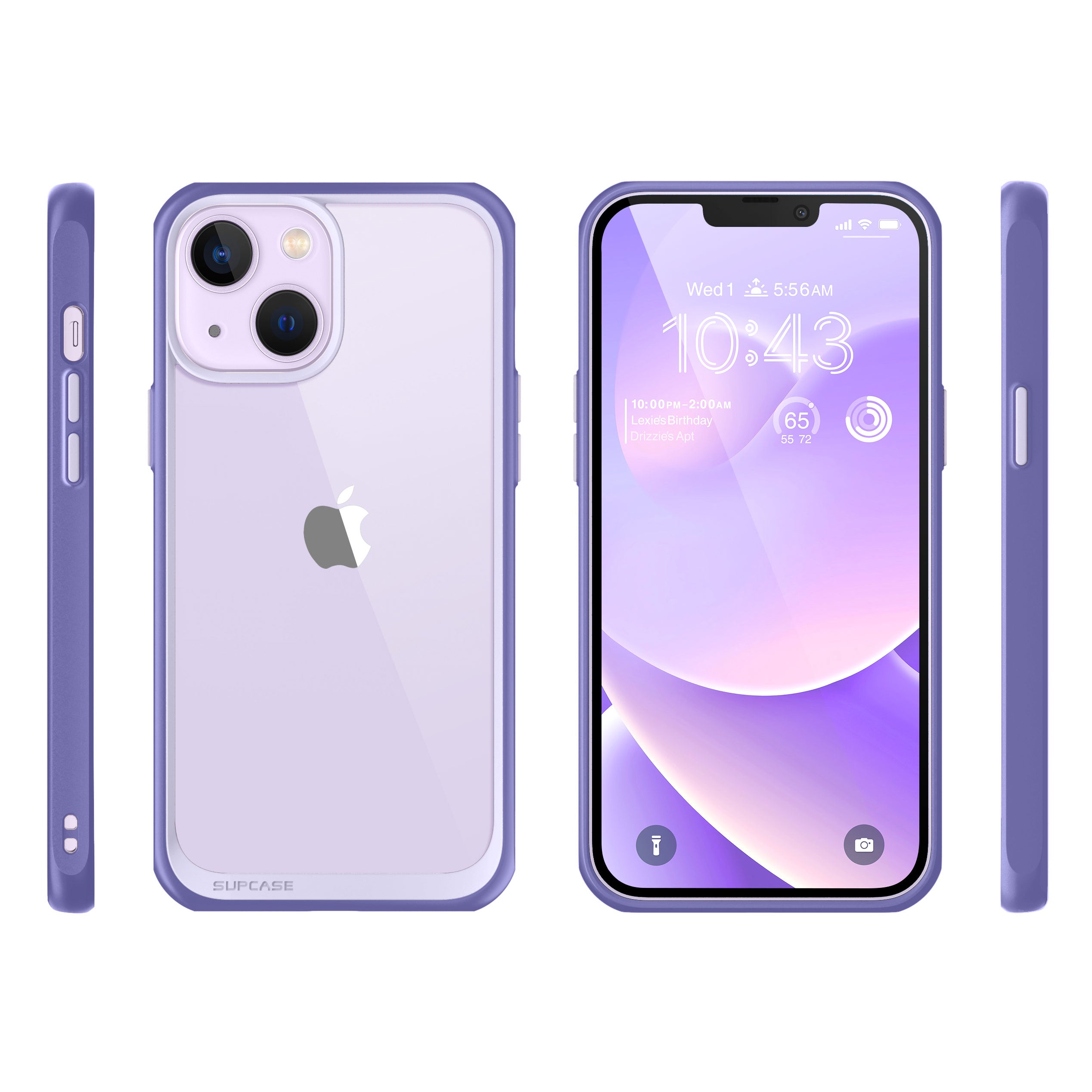 iPhone 14 Plus Case 6.7 Inch - Slim Clear Protective Cover with Shock Absorption | Unicorn Beetle Style in Deep Purple | Perfect for Daily Use, Travel & Outdoor Activities