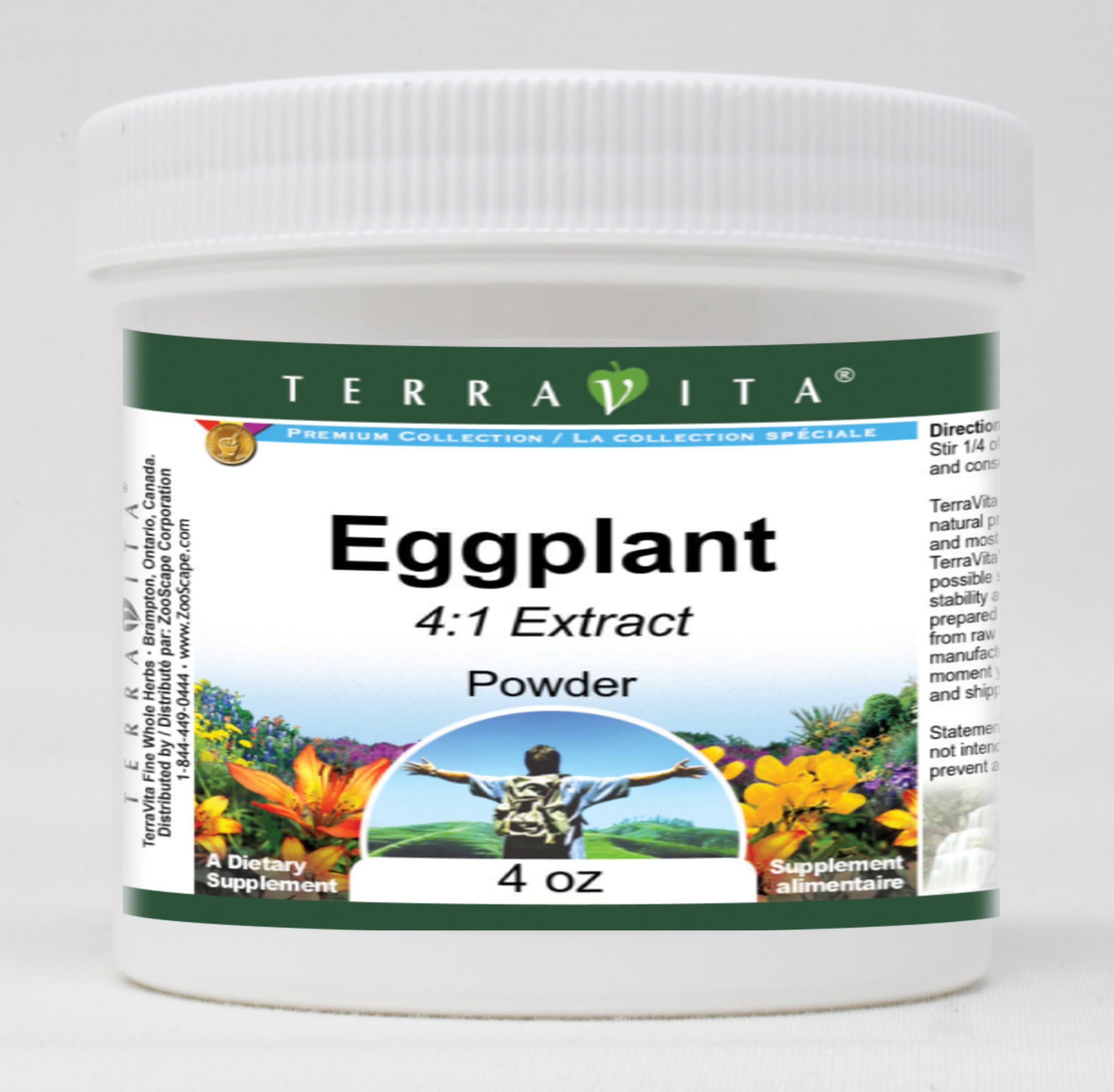 Organic Eggplant Powder 4:1 Extract (4 oz) - Pure, Vegan & Gluten-Free - Supports Heart Health & Weight Management - Perfect for Smoothies, Baking & Supplement Blends