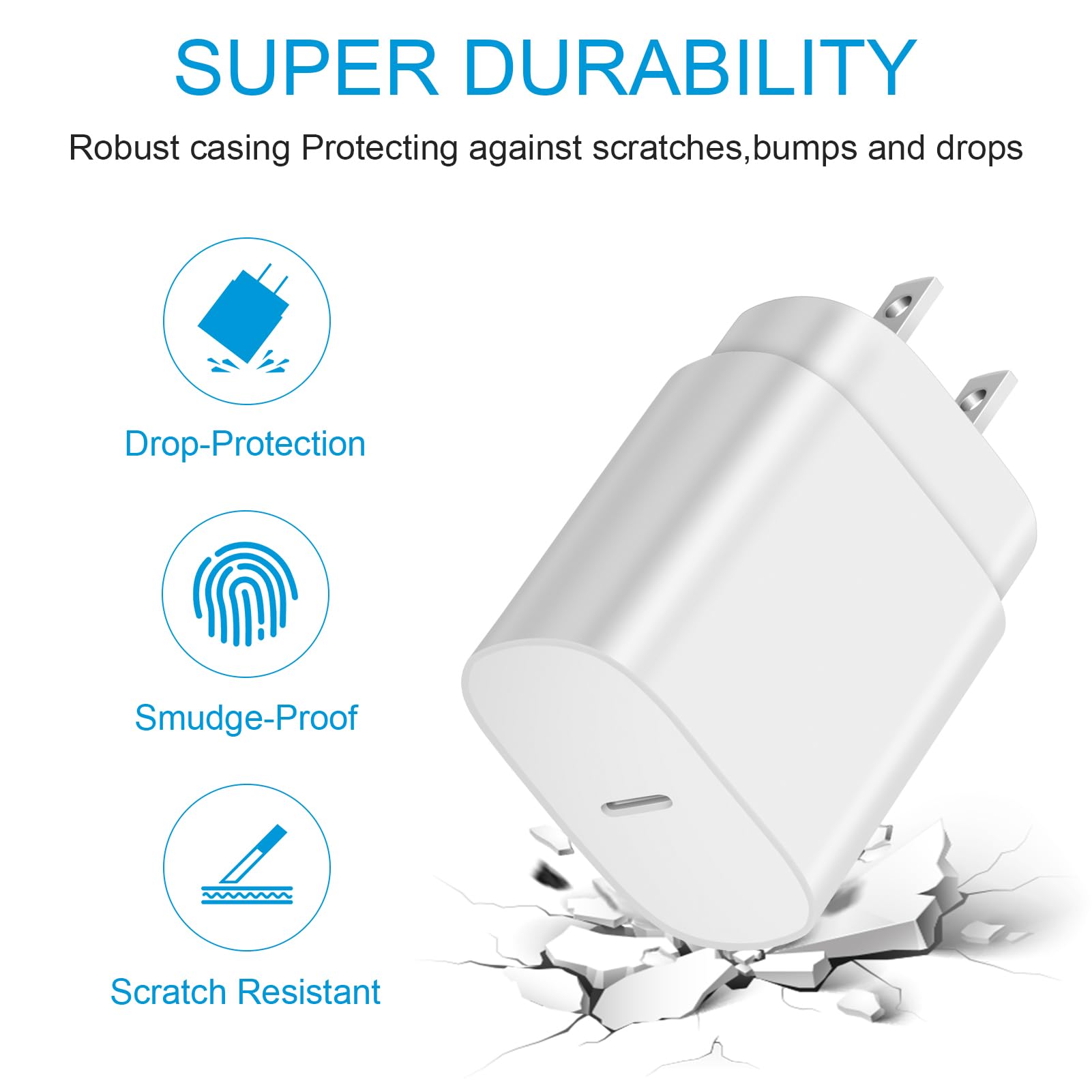 25W USB C Fast Charger - Super Fast Wall Charger with 6ft USB C to C Cable for Galaxy S24/S23/S22/S21/S20 Ultra/S10/S9 & Note 20/10/9 | Quick Charge for Home, Office & Travel