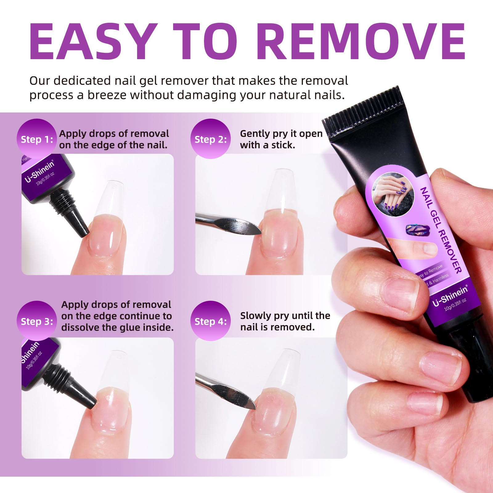 Upgraded Semi-Solid Nail Glue - 2 Pack Super Strong Nail Adhesive Gel for Press On Nails & Tips | 10 Second Quick Dry, No UV Lamp Needed | 28+ Days Long Lasting | 10g Nail Glue for Home & Salon Use | Perfect for DIY Manicures, Nail Extensions & False Nail Application