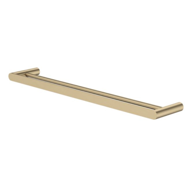 Caroma Urbane II 625mm Double Towel Rail in Brushed Brass - Premium Bathroom Accessory for Modern Homes & Luxury Hotels