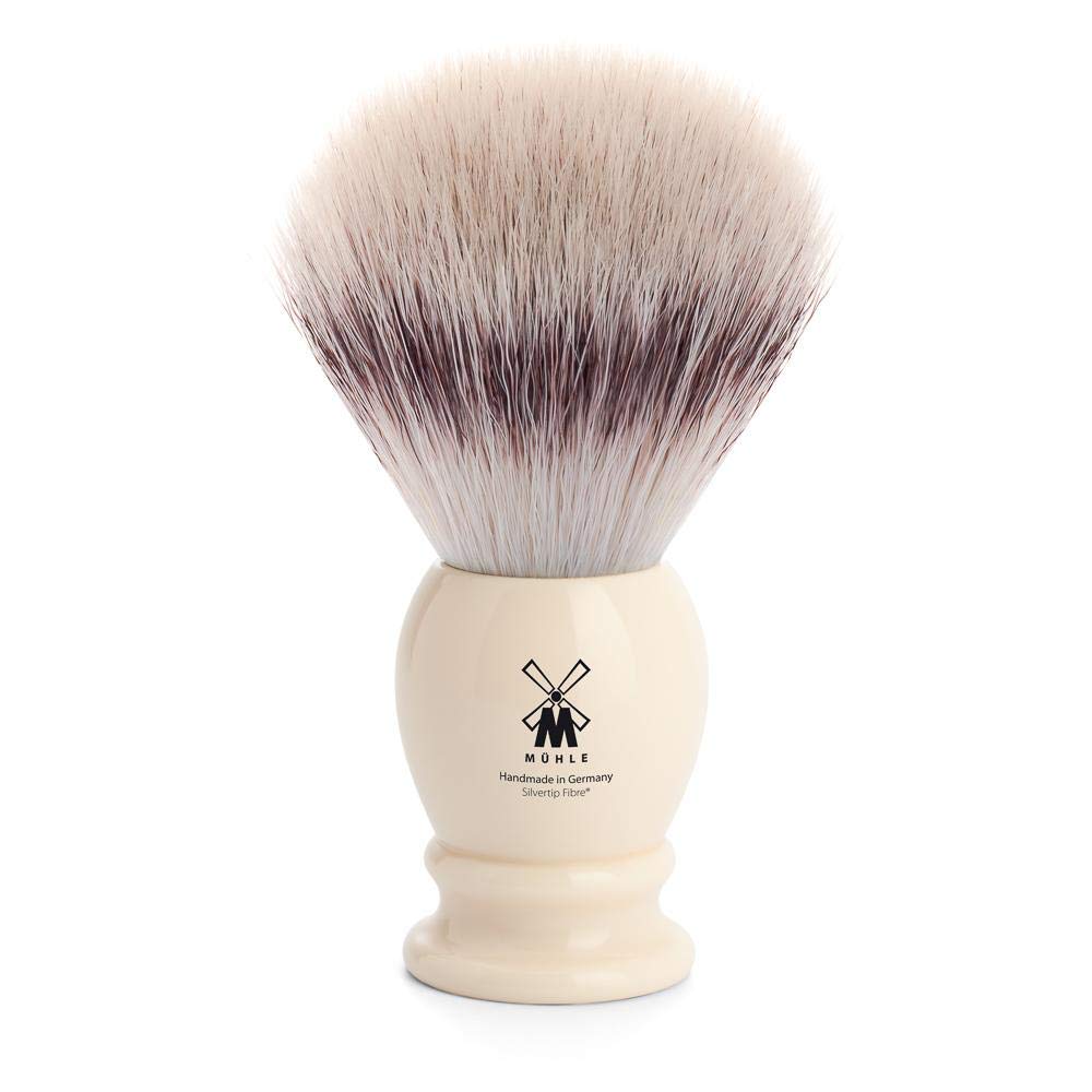 Premium MÜHLE Classic Black X-Large Silvertip Fiber Shaving Brush - Luxury Synthetic Shave Brush for Men with Rich Lather | Perfect for Wet Shaving, Grooming Kits & Travel Essentials