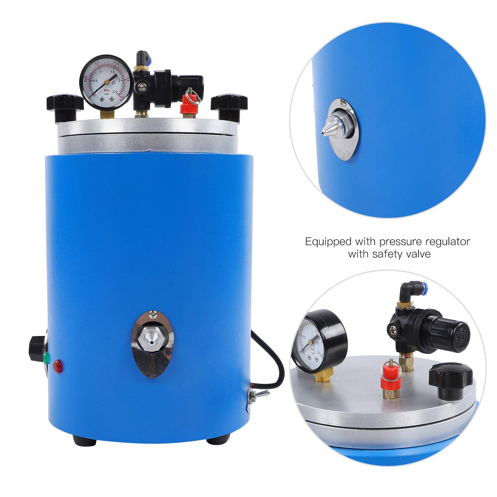 GLOGLOW Round Vacuum Wax Injector Jewelry Tool - Blue Cylinder Wax Injection Machine for Jewelry Making, Beading & Complex Jewelry Design - Perfect for Wax Casting, Ring Making & DIY Jewelry Crafting