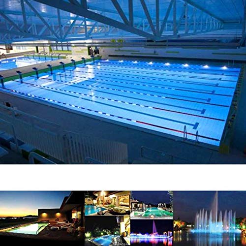 12V RGB LED Underwater Light with Remote Control - IP68 Waterproof Pool Light for Swimming Pools, Ponds & Fountains | Perfect for Landscape Lighting, Aquarium Decoration & Outdoor Water Features