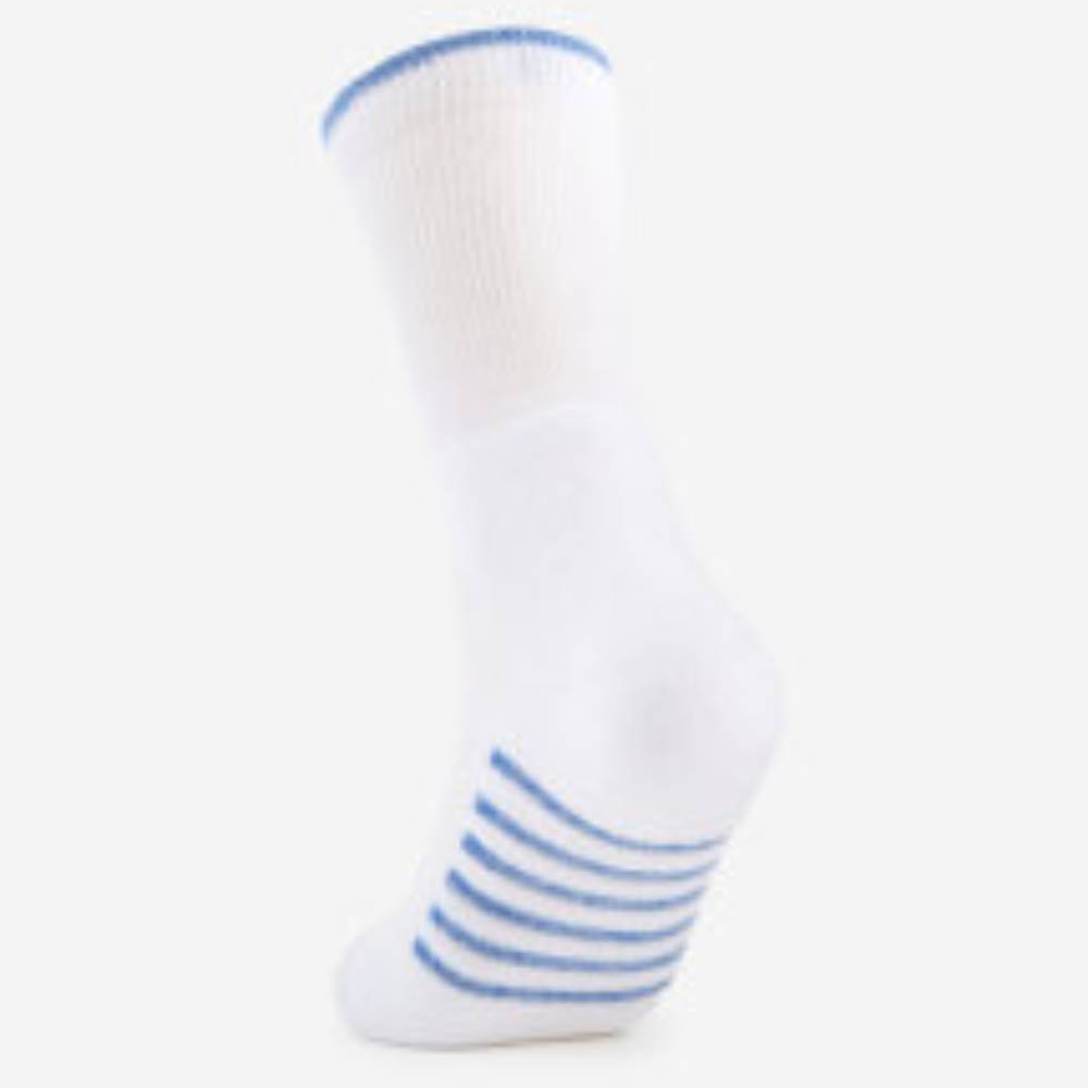 Thorlo Unisex Pickleball Light Cushion Crew Socks - Breathable Athletic Socks for Men & Women - White (Pair) - Perfect for Pickleball, Tennis, Running & Gym Workouts
