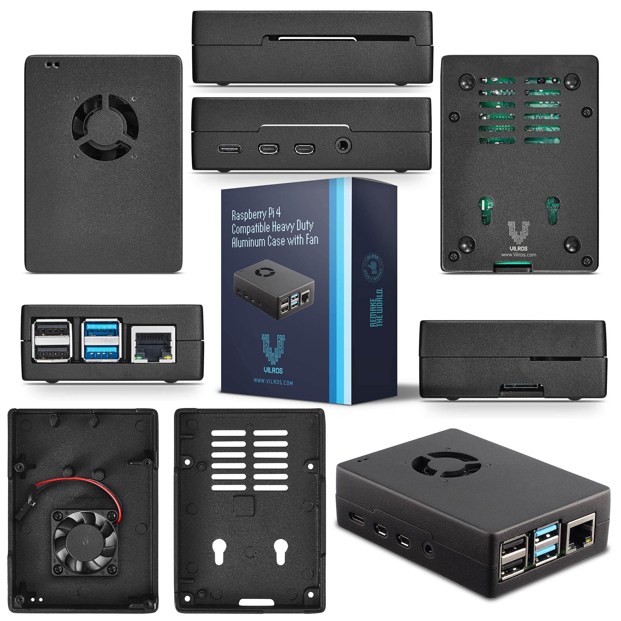 Vilros Raspberry Pi 4 2GB Complete Desktop Kit with Keyboard & Mouse - Perfect for Coding, DIY Projects & Home Office Setup