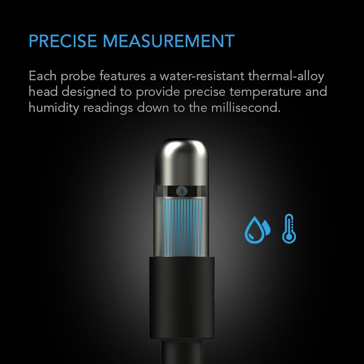 AC Infinity Climate Sensor for Controller 69 Pro, Pro+ & UIS Devices - 20FT Cable | Temperature & Humidity Monitor | Grow Tent, Greenhouse & Indoor Garden Use