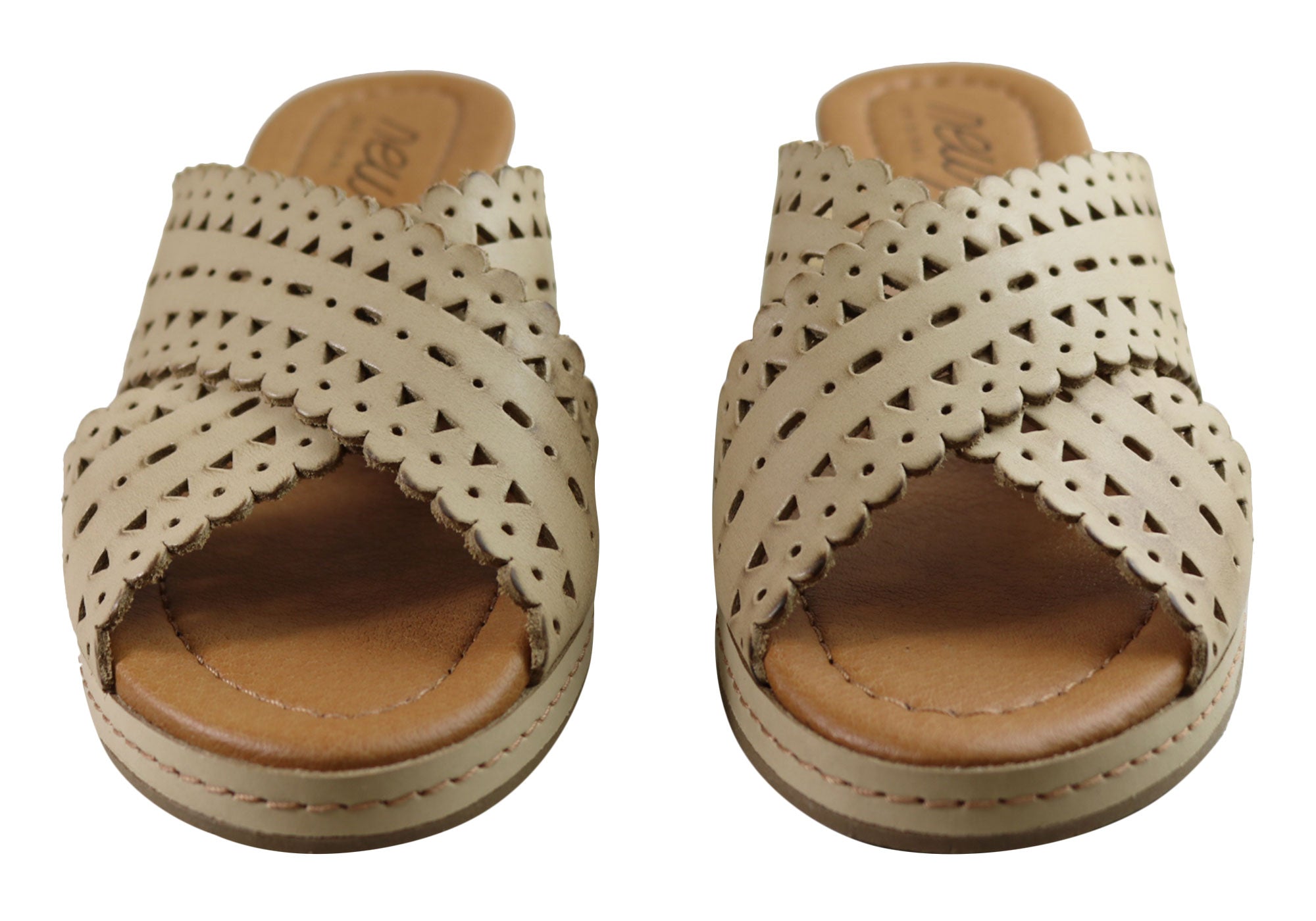 New Tory Women's Leather Wedge Slides Sandals - Comfortable Summer Casual Shoes for Women - Perfect for Beach, Vacation & Everyday Wear