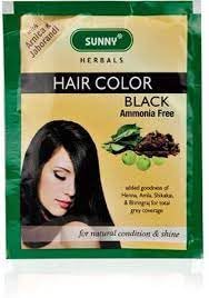 Sunny Bakson Ammonia-Free Black Hair Dye - 20 Grams (Pack of 7) | Gentle Permanent Hair Color for Women & Men | Perfect for Home Use, Salon-Quality Results, Gray Coverage