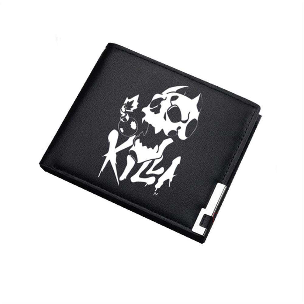 TPS Anime Short Wallet - Black PU Leather Slim ID Card Holder & Money Purse - Unisex Cartoon Design (5-Pack) - Perfect for Cosplay, Conventions & Everyday Use