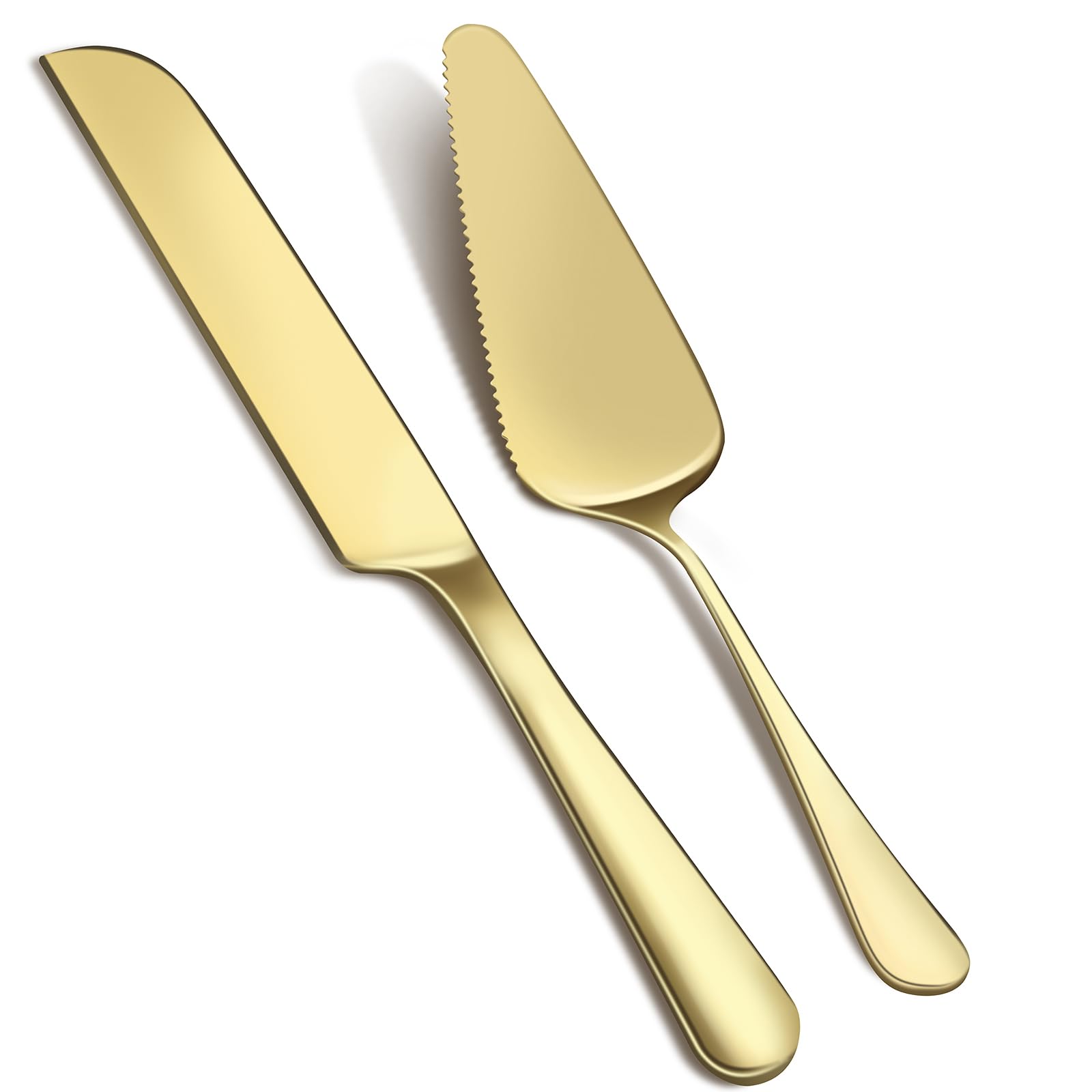 2Pcs Premium Wedding Cake Knife and Server Set - 10.63
