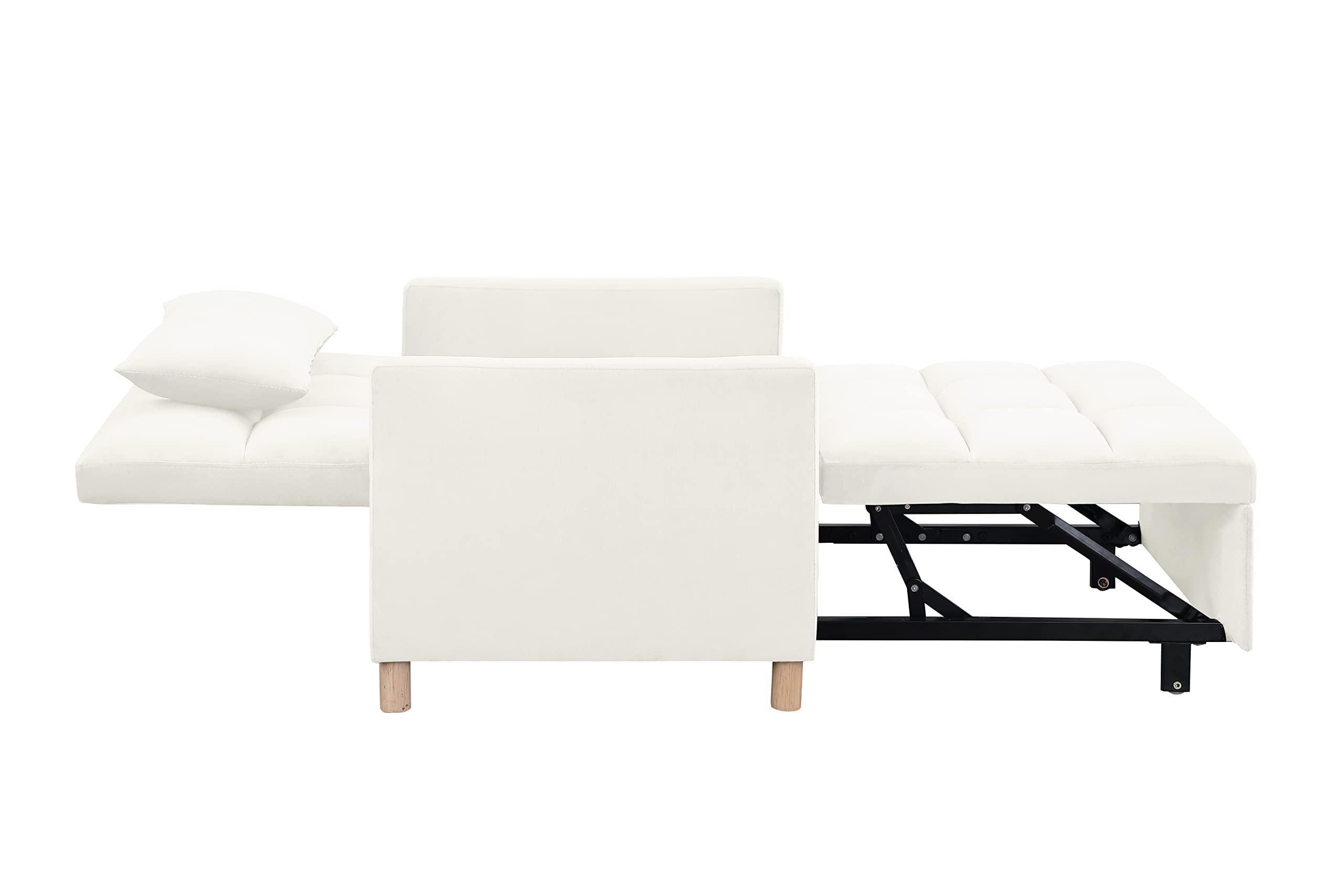Merax 3-in-1 Convertible Sleeper Sofa Chair Bed - Adjustable Pullout Single Sleeper Sofa for Small Spaces | Multi-Functional Furniture for Living Room, Apartment, Office & Guest Room | Perfect for Studio, Dorm & Home Decor