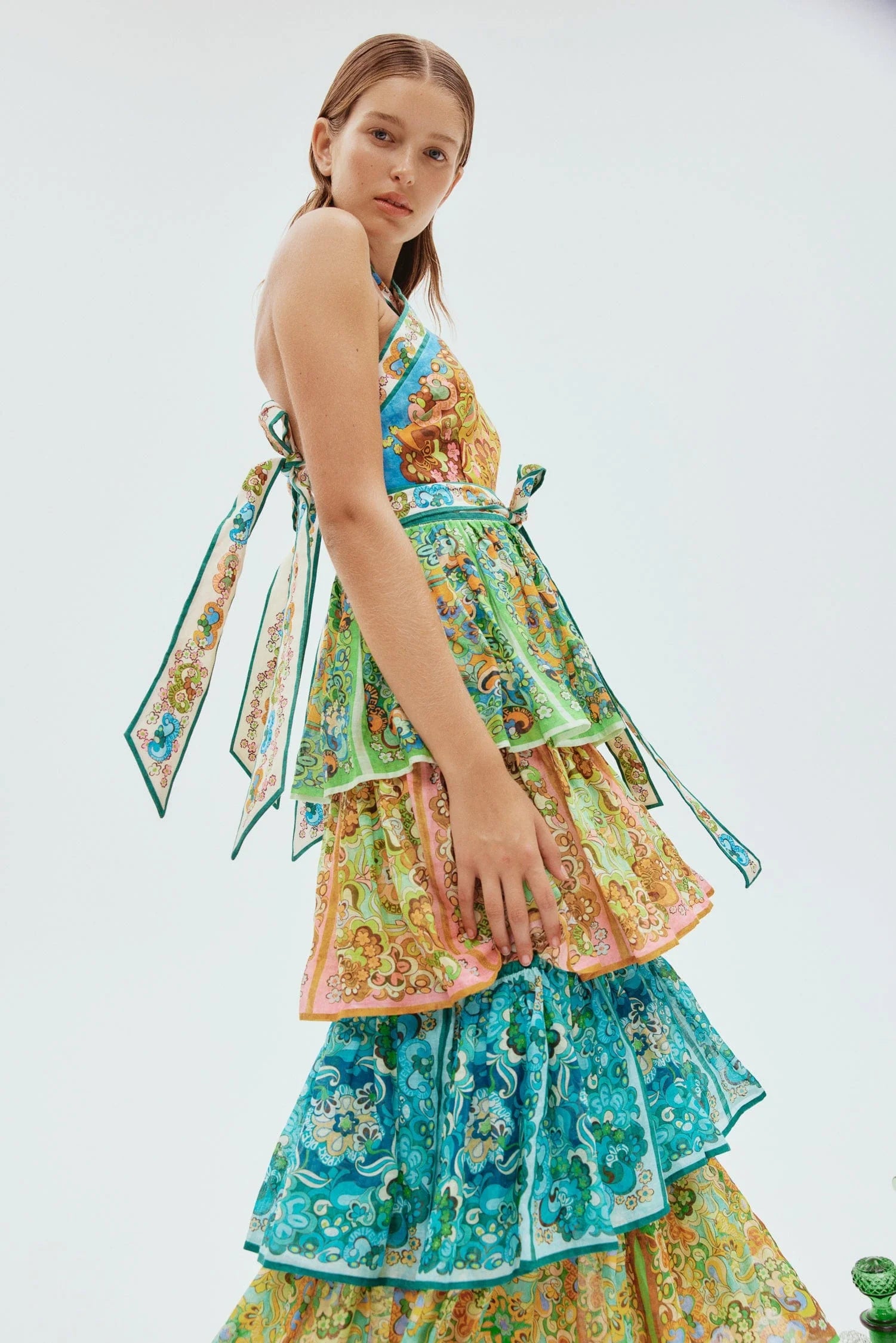 Dreamer Halter Tier Dress - Flowy Summer Maxi Dress for Women, Beach Wedding & Vacation Outfit