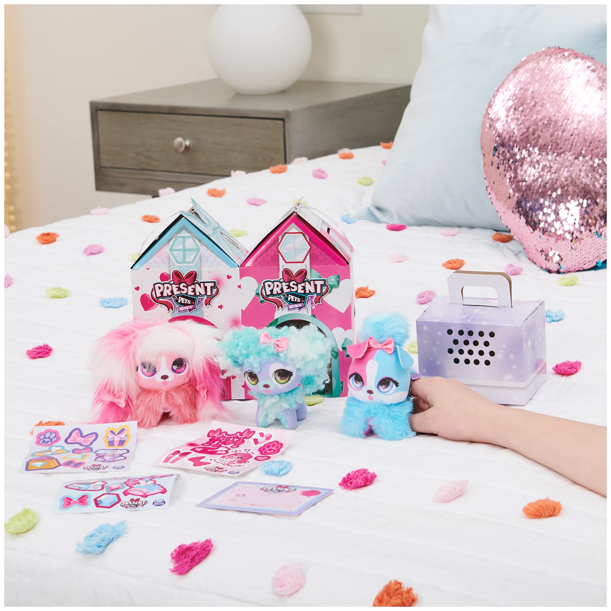 3-Pack 3-Inch Fluffy Plush Toys for Kids - Cute Mini Stuffed Animals, Perfect Gift for Girls Age 5+ | Birthday, Party Favors, Bedroom Decor