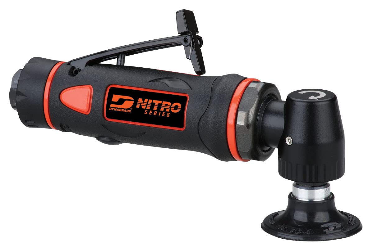 Dynabrade DS32 2-Inch (50mm) Right Angle Disc Sander with 1/4-Inch Collet | 0.3 HP 18000 RPM Pneumatic Motor | Includes 2-Inch R-Type Locking Disc Pad | Perfect for Metalworking, Wood Sanding & Automotive Repair